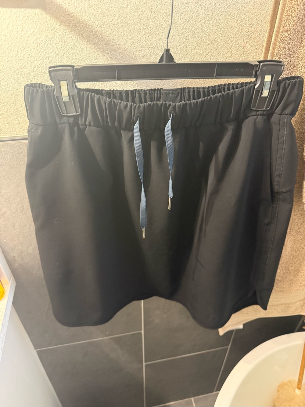 lululemon athletica Black Athletic Skirt with Blue Drawcords